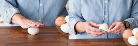 جدا کردن پوست تخم مرغ,پوست کندن تخم مرغ آبپز