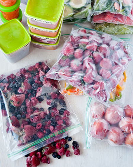 نگهداری میوه و سبزیجات در فریزر,نکاتی برای نگهداری مواد غذایی