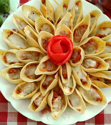 جامبو شلز با گوشت،طرز تهیه جامبو با گوشت جامبو شلز شکم پر, درست کردن جامبو شلز شکم پر
