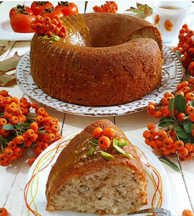 طرز تهیه کیک خرمالو