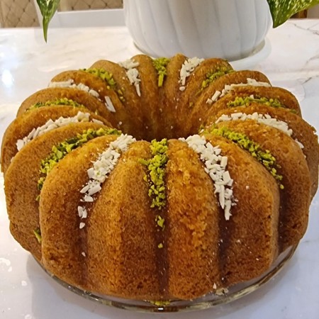 پخت کیک زعفران و هل