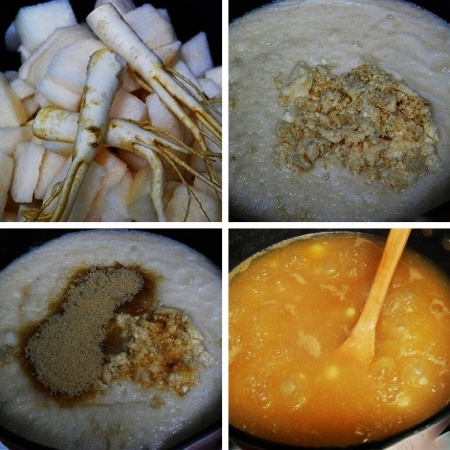 مراحل درست کردن مربای جینسینگ