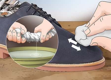 مهارت های تمیز کردن کفش,روش تمیز کردن کفش های جیر
