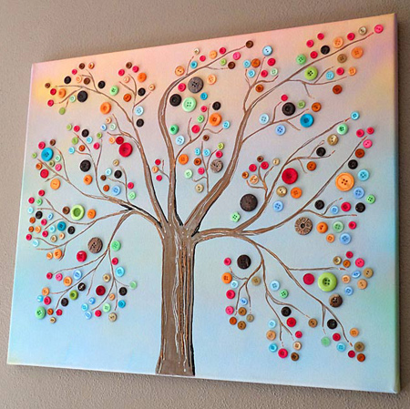 نقاشی خانه و درخت کودکانه