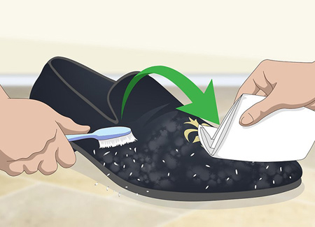 نحوه تمیز کردن لکه های کفش مخمل, شستشوی کفش مخمل