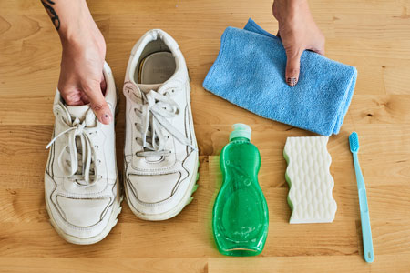 نحوه تمیز کردن کیف و کفش سفید,شیوه تمیز کردن کیف و کفش سفید,نحوه تمیز کردن کفش سفید