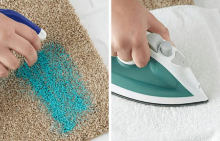از بین بردن لکه های سفت روی فرش,روش های از بین بردن لکه های سفت فرش