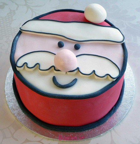 تزیین کیک تولد ویژه کریسمس,تزیین کیک به شکل بابانوئل
