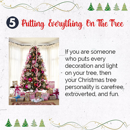 نحوه ی تزیین درخت کریسمس, شخصیت شناسی از روی درخت کریسمس, انواع تزیین درخت کریسمس از روی شخصیت افراد