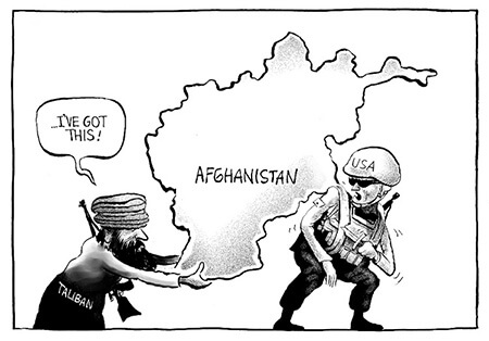 تصاویر کارتون از وضعیت افغانستان, وضعیت افغانستان به صورت کارتون, کارتون وضعیت افغانستان