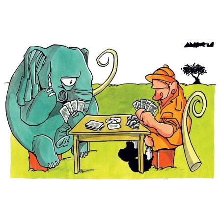 کاریکاتورهای اجتماعی کاریکاتورهای کارلوس آموریم, طنز سیاسی در کاریکاتور