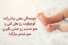 
			
		عکس نوشته پروفایل برای عمو شدن
		عکس نوشته برای تبریک عمو شدن