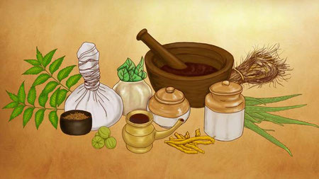  طب سنتی هندی, طب آیورودا, در طب آیورودا برای درمان