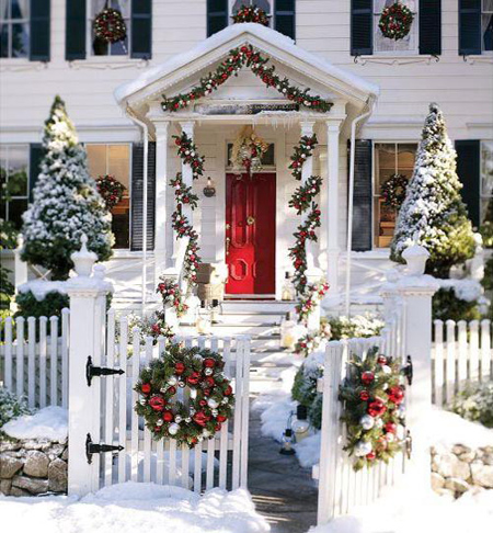 چیدمان ورودی خانه, ورودی خانه برای کریسمس