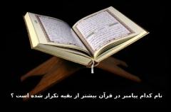 نام کدام پیامبر در قرآن بیشتر ذکر شده است ؟پیامبران در قرآن کریم :تعداد نام های پیامبران در قرآن :