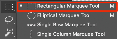 Rectangular Marquee Tool را انتخاب کنید ساخت براش از تصویر در فتوشاپ, ساخت Brush دلخواه در فتوشاپ, تبدیل عکس به براش در فتوشاپ