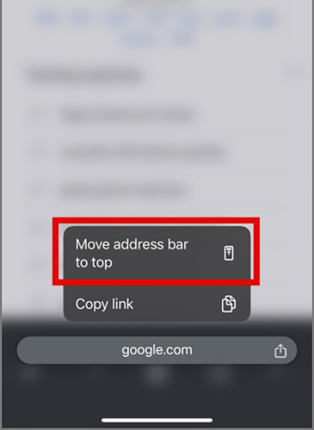 انتقال نوار آدرس کروم به پایین در آیفون, انتقال نوار آدرس Chrome در iPhone یا iPad