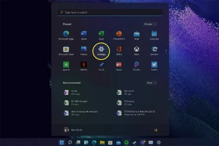 منوی استارت ویندوز 11 با Settings افزودن برنامه به استارتاپ ویندوز 11, مدیریت برنامههای استارتاپ ویندوز 14