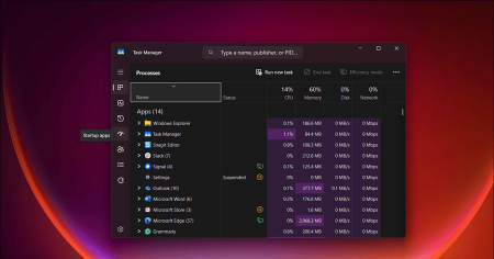 نمایش task manager برای کاهش مصرف رم در ویندوز کاهش مصرف رم ویندوز, بهینه سازی رم در ویندوز 14