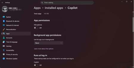 تنظیم background app روی هرگز کاهش مصرف رم ویندوز, بهینه سازی رم در ویندوز 16