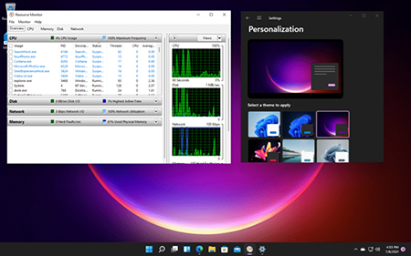 نحوه بررسی میزان استفاده از CPU در ویندوز 11 نمایش میزان استفاده CPU, نمایش دمای cpu در ویندوز 11, مشاهده میزان استفاده از CPU در ویندوز 11