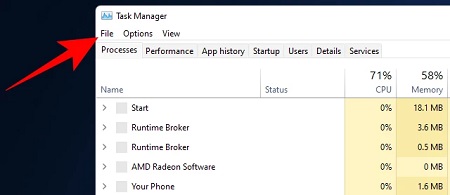 بازکردن کنترل پنل از Task Manager میانبر برای باز کردن کنترل پنل ویندوز 11, میانبر کنترل پنل, باز کردن Control Panel ویندوز 11