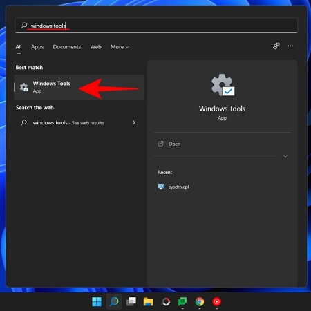 باز کردن کنترل پنل با استفاده از WINDOWS TOOLS نحوه بازکردن کنترل پنل در ویندوز 11, کنترل پنل در ویندوز 11, چگونه کنترل پنل ویندوز 11 را فعال کنیم