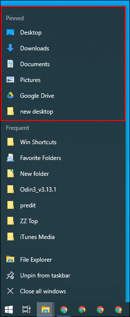 دسترسی به پوشه ها، دسترسی دادن به پوشه ها دسترسی به پوشه ها, نشانه گذاری پوشه های مورد علاقه خود در ویندوز 10