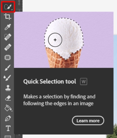 ابزار Quick Selection Tool تبدیل روز به شب در فتوشاپ, تبدیل آسمان روز به شب در فتوشاپ, ابزار Quick Selection Tool