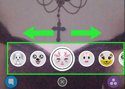 نحوه استفاده از چهره ها در Snapchat, استفاده از چهره ها در Snapchat
