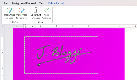روی Keep Changes کلیک کنید اضافه کردن امضا به ورد, اضافه کردن امضا در Microsoft Word