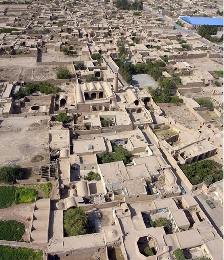 روستای فهرج یزد از نمای بالا فهرج یزد نقشه, شهدای فهرج, روستای فهرج یزد