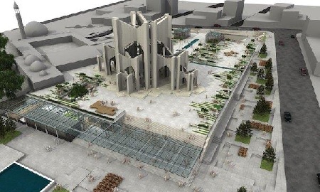 مقبرة الشعرا تبریز از نمای بالا مقبرة الشعرا تبریز, شاعران مدفون شده در مقبره الشعرا, مقبرة الشعرا تبریز از نمای بالا