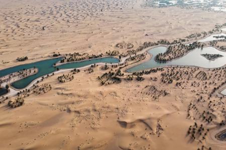 منظر زیبای دریاچه القدره دبی  