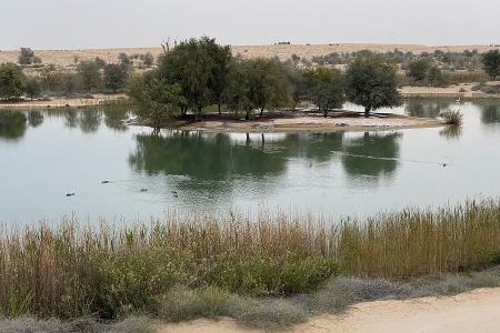 موقعیت دریاچه القدره دبی